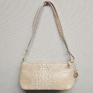 BRAHMIN CROC EMBOSSED SHOULDER BAG BFPM-01-167